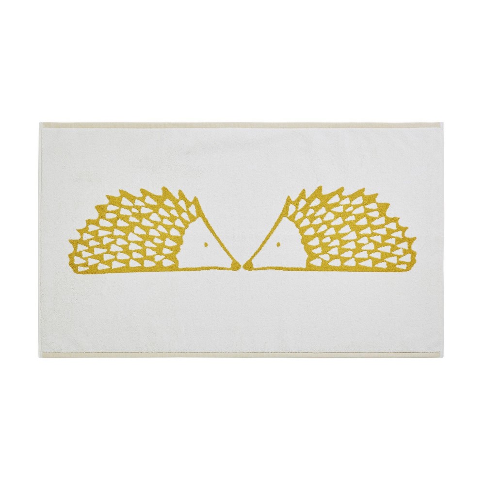 Spike Hedgehog Cotton Bath Mats By Scion in Mustard Yellow